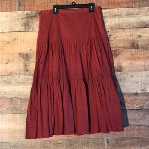 J. Crew ruffled skirt size 6. 100% cotton